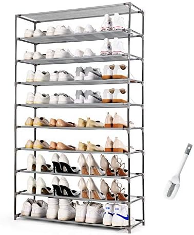 Shoe Rack -Premium Non-Woven Shoe Storage, Shoe Organizer for Closet, Entryway, Garage & Hallway, Sturdy & Durable Shoe Rack Shelf HODYANN