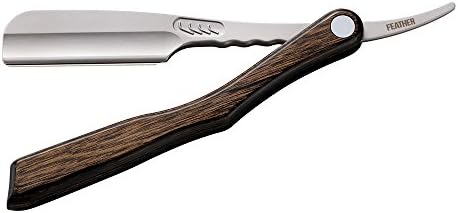 Feather Artist Club SS Wood Folding Straight Razor Feather