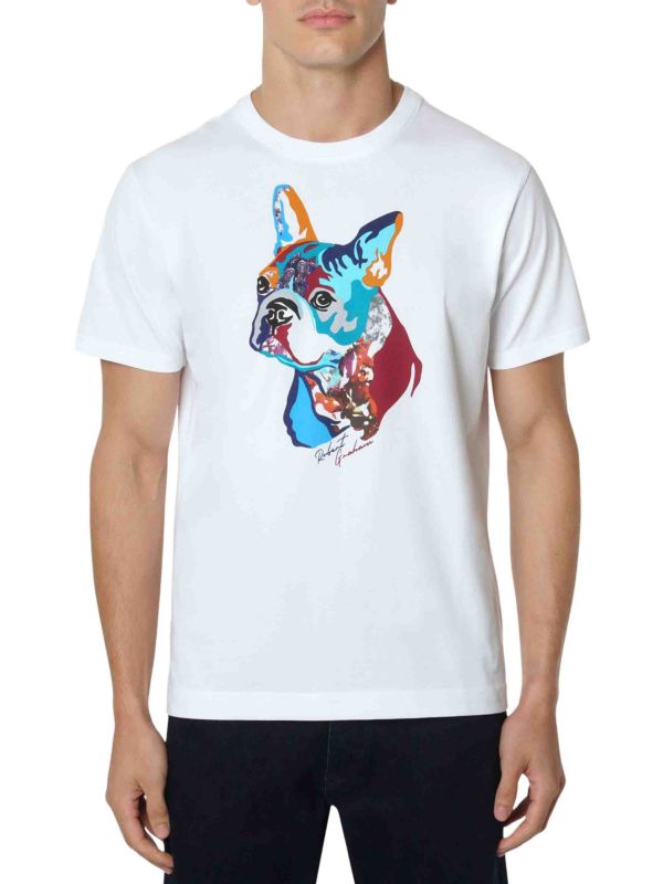 Футболка с графикой Pop Art Pup от Robert Graham, 100% хлопок, короткий рукав Robert Graham