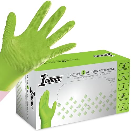 1st Choice Nitrile Gloves, Disposable, Latex Free Mechanic Gloves for Men, Heavy Duty Nitrile Gloves, Disposable Gloves 1st Choice