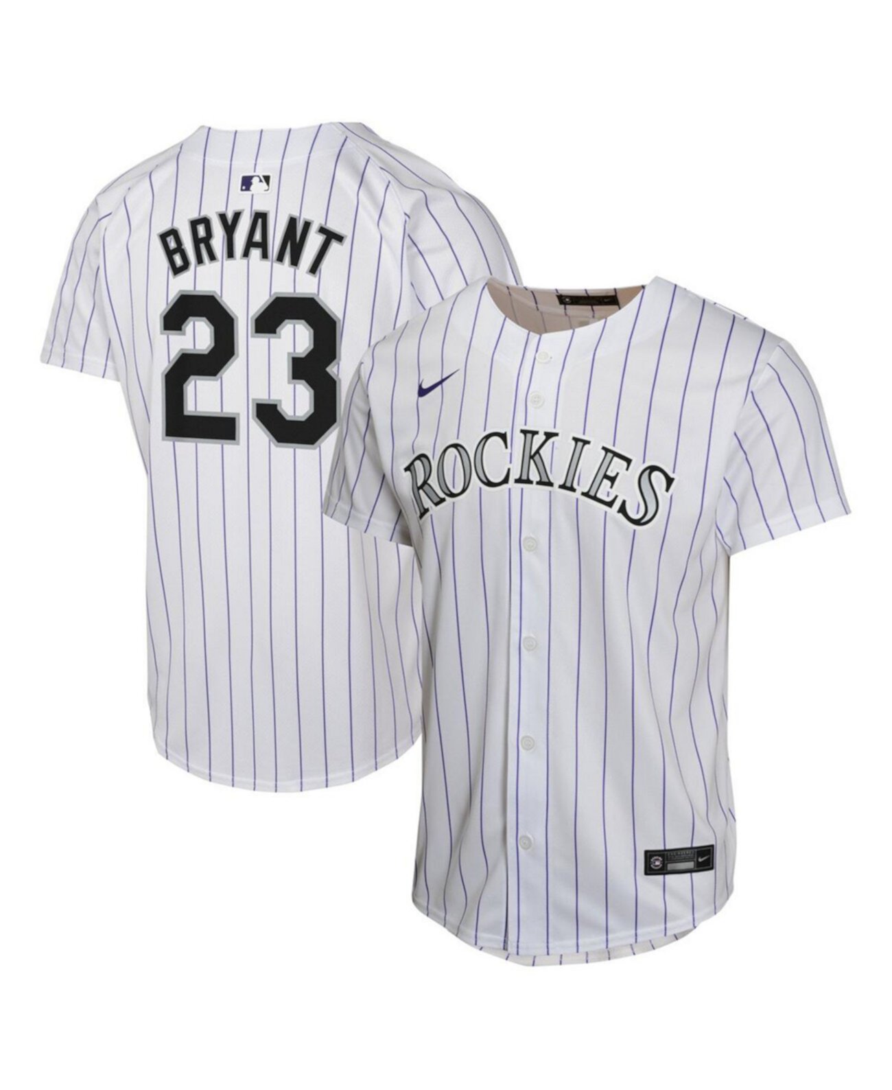 Детская игровая футболка Kris Bryant белого цвета Colorado Rockies от Nike, короткий рукав Nike