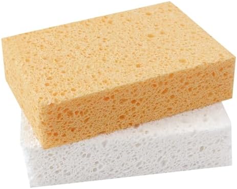 6 Pack Cellulose Sponges Kitchen, Reusable & Biodegradable Sponges for Washing Dishes, Absorbent Non Scratch Sponges for Household Cleaning, DIY for Kids Mektler