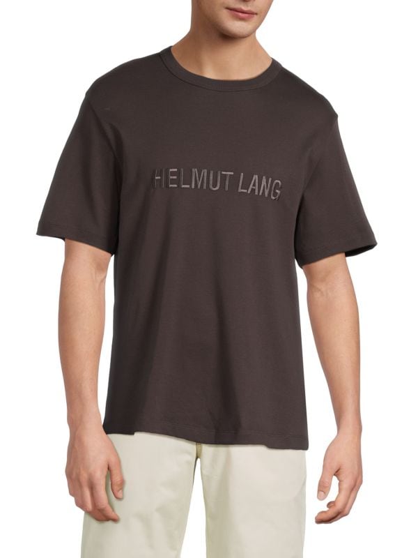 Футболка с вышитым логотипом Helmut Lang из 100% хлопка, Португалия Helmut Lang