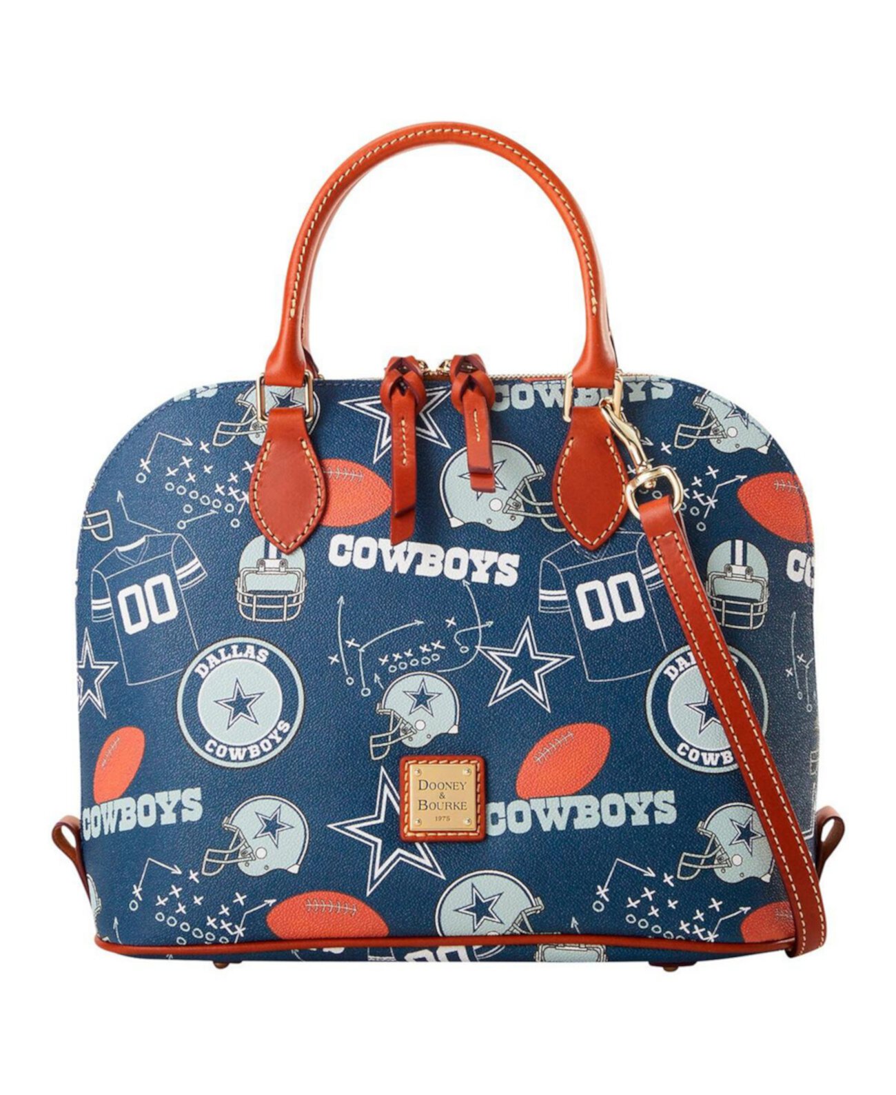 Сумка Dallas Cowboys Game Day на молнии с регулируемым ремнем и несколькими карманами Dooney & Bourke