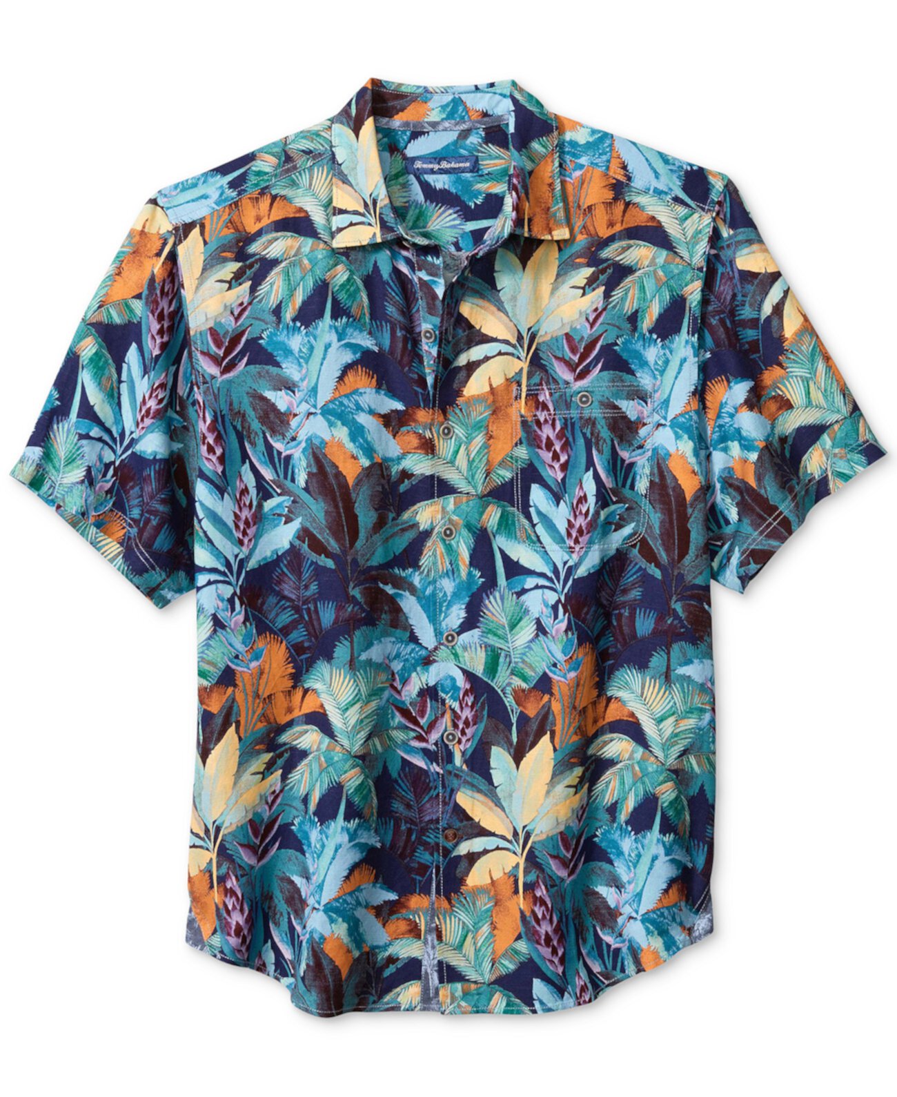 Рубашка для мужчин Fuego Palms с коротким рукавом, 55% лен и 45% вискоза Tommy Bahama