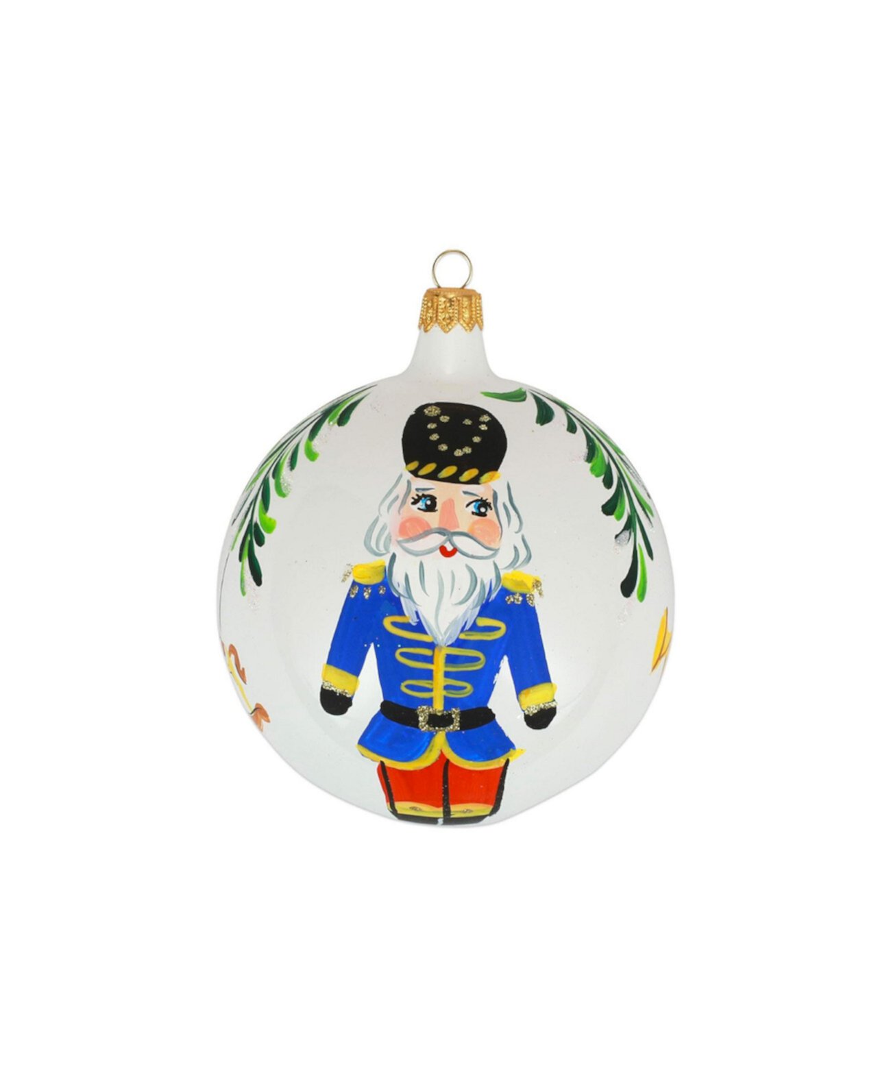 Новогодний ornament в виде щелкунчика, 10 см, яркие цвета, ручная роспись Vietri