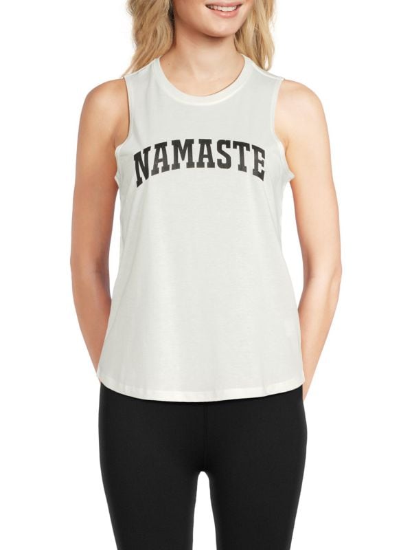 Майка Namaste от Spiritual Gangster с круглым вырезом из мягкого хлопка и модала, 50% хлопка, 50% модала, без рукавов Spiritual Gangster