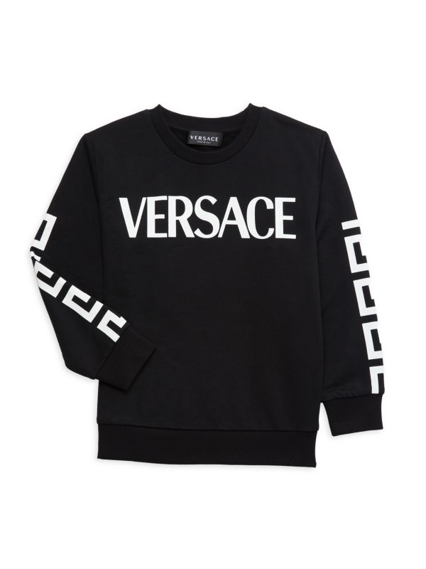 Худи для мальчиков Versace с логотипом и мотивом Greca, 100% хлопок, Италия Versace