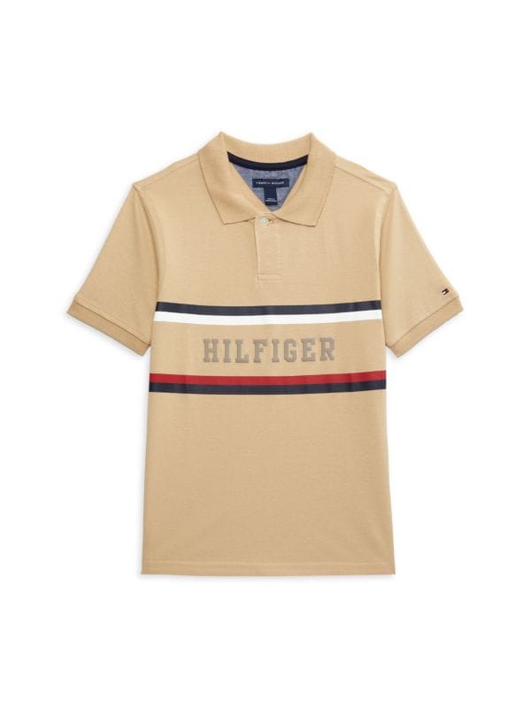 Поло для мальчиков Tommy Hilfiger с воротником-колеро, 100% хлопок, короткий рукав Tommy Hilfiger