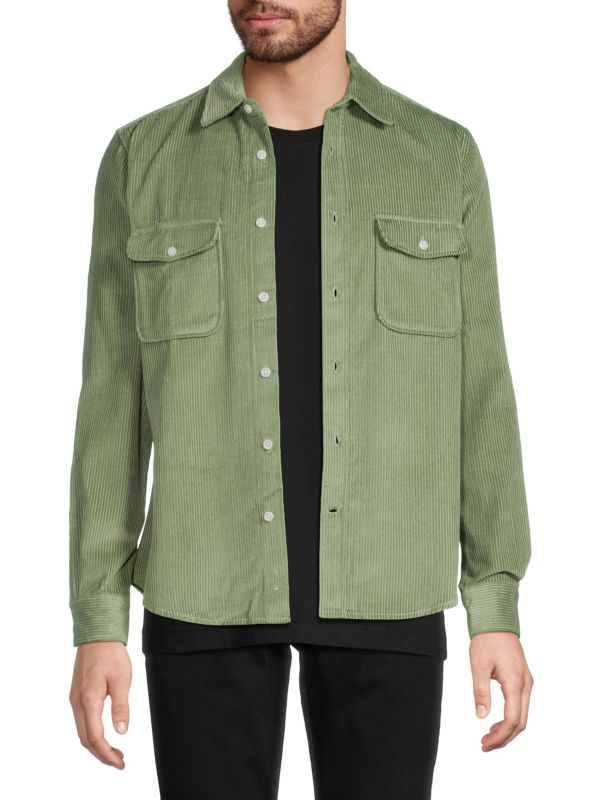 Кордоровая рубашка overshirt Reiss с воротником и карманами, 100% хлопок Reiss