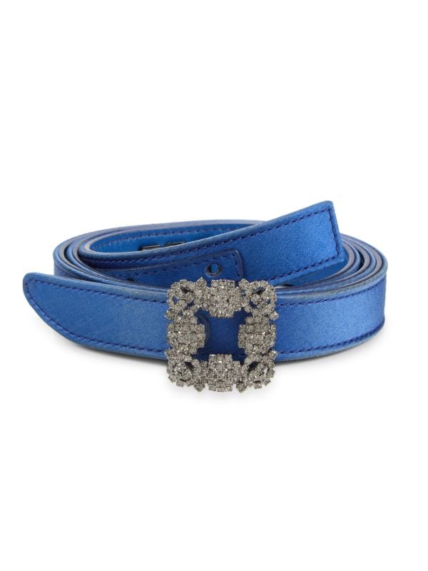 Embellished Buckle Belt Manolo Blahnik