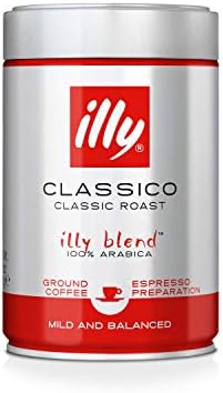 Illy - Espresso - Ground Coffee Medium Roast - 250g (Pack of 2) Illy