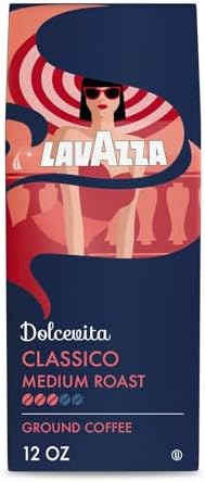 Кофе молотый Dolcevita Classico, 340 г, средняя обжарка, насыщенный вкус, интенсивность 3/5, смесь арабики и робусты Lavazza