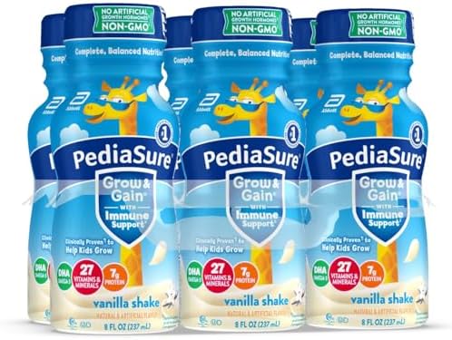 Протеиновый коктейль PediaSure Grow & Gain с поддержкой иммунитета, 6 бутылок по 240 мл, ванильный вкус Pediasure