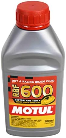 Motul (3 Pack) 100949 RBF 600 DOT 4 100% Synthetic Factory Line Racing Brake Fluid with Premium Motul Sticker (3) Motul