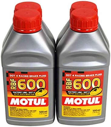 Motul MTL100949 8068HL RBF 600 Factory Line Dot-4 100 Percent Synthetic Racing Brake Fluid-500, 300. ml, 4 Pack Motul