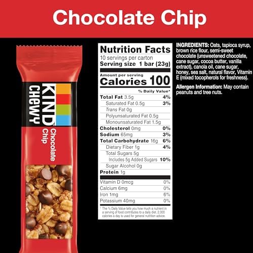 KIND Granola Chewy Bar, Chocolate Chip, 10 Count Kind