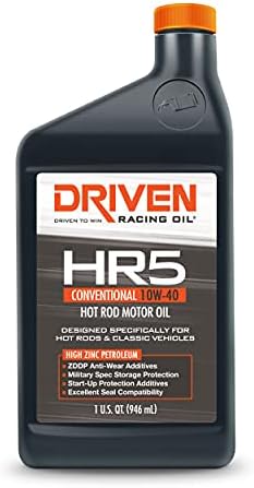 Масло Driven Racing Oil 03806 Hr-5 с высоким содержанием цинка 10W-40, 0,946 л, антивибрационные добавки Driven Racing Oil