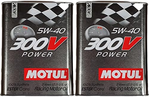 Motul 300V Power 5W40 Racing Motor Oil 2 Liter Can (Pack of 2) Motul