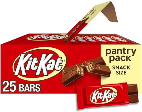 Шоколадные вафли KIT KAT, закусочные, упаковка 12,25 унции (25 штук), кошерный продукт Kit Kat