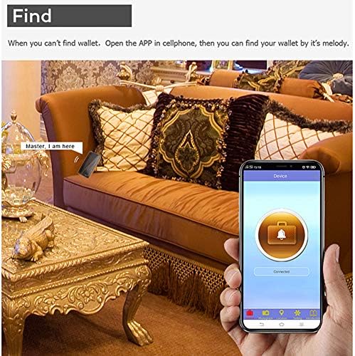 Anti-Lost Bluetooth Leather Long Purse with Alarm, Position Record (via Phone GPS), Bifold Multi Card Case with Zipper Pocket Intelligent Wallet (Brown) SMART LB