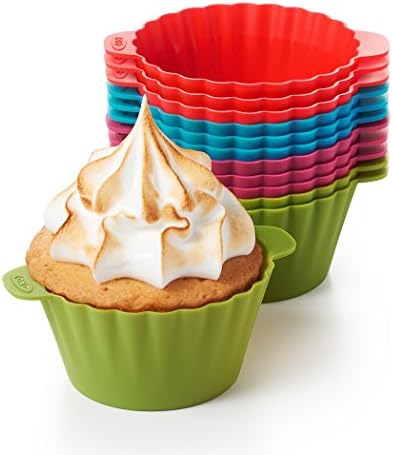 OXO Good Grips Silicone Baking Cups, Multicolor 3 oz.(Pack of 12) Oxo