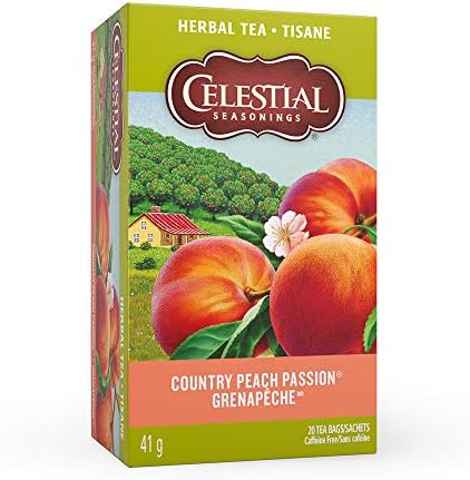 Чай травяной натуральный с персиками и ароматом цитрусов 20 пакетиков Celestial Seasonings