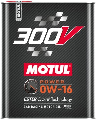 MOTUL 110855 300V 0W-16 POWER Car Racing Motor Oil Full Synthetic Engine Lubricant 2 Liter High Performance 4-Stroke Ester Core Motul