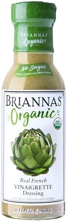 BRIANNAS - Organic Real French Vinaigrette Dressing - Certified Kosher & Organic Salad Dressing made with Premium Ingredients - Sugar-Free Dressing - 10 oz. Bottle Briannas