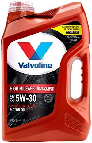 Valvoline High Mileage with MaxLife Technology SAE 5W-30 Synthetic Blend Motor Oil 5 QT Valvoline