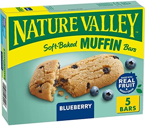 Nature Valley Soft-Baked Muffin Bars, Blueberry, Snack Bars, 5 Bars, 6.2 OZ Nature Valley