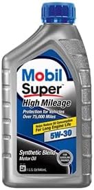 Масло моторное Mobil Super High Mileage 5W-30 - 1 кв. литр, упаковка из 6 штук Mobil