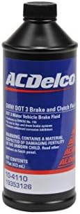 ACDelco GM Original Equipment 10-4110 DOT 3 Hydraulic Brake Fluid - 16 oz ACDelco