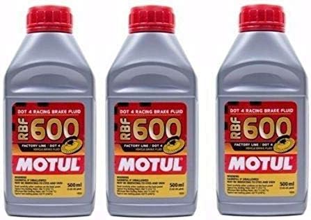 BRAKE FLUID RBF 600 FACTORY LINE SYNTHETIC DOT 4 RACING 500ml - Set of 3 Motul