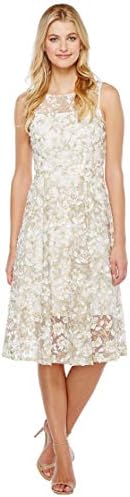 Adrianna Papell Women's 3D Embroidery Fit and Flare Adrianna Papell