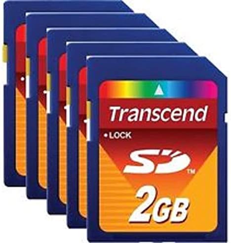 Lot of 25 Transcend 2 GB SD Flash Memory Card (TS2GSDC) Transcend