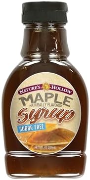 Nature's Hollow Sugar Free Syrup: Gluten Free and Keto Pancake Syrup - 25 Cals Per Serving Healthy Breakfast for Diabetics and Low-Carb Lovers - 8oz Sugar Free Maple Syrup Nature's Hollow