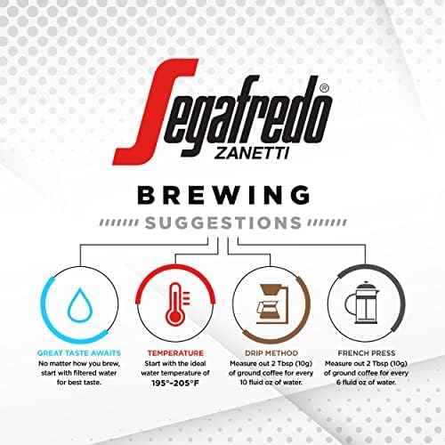 Segafredo Zanetti Ground Coffee, Brillante Light Roast Made with 100% Arabica, Bright and Smooth Flavor, 10 Oz Segafredo