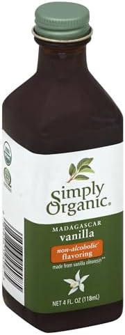 Simply Organic Vanilla Flavoring (non-alcoholic), Certified Organic, Vegan | 4 oz | Pack of 1 Simply Organic