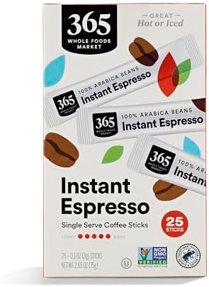 365 By Whole Foods Market,Espresso Single Serve Instant Coffee, 2.65 Ounce (Pack of 2) 365 by Whole Foods Market