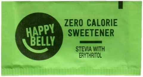 Amazon Brand - Happy Belly, Zero Calorie Stevia Sweetener powder, 140 Packet, 4.93 ounce (Pack of 1) (Previously Sugarly Sweet) Happy Belly