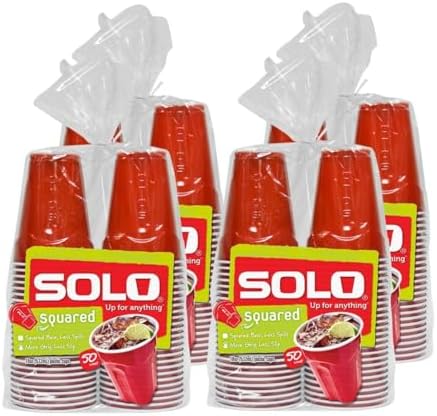 Solo Assorted 18-Ounce Color Plastic Cups, 50 Count Solo