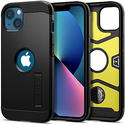 Чехол Tough Armor для iPhone 13 (2021) с защитой от ударов, черный, TPU и поликарбонат Spigen