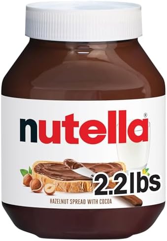 Nutella Hazelnut Spread with Cocoa for Breakfast, 35.3 oz Jar, Holiday Baking and Desserts Nutella