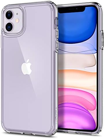 Чехол Ultra Hybrid для Apple iPhone 11 (2019) - кристально чистый, из TPU и ПК, защита экрана и камеры Spigen