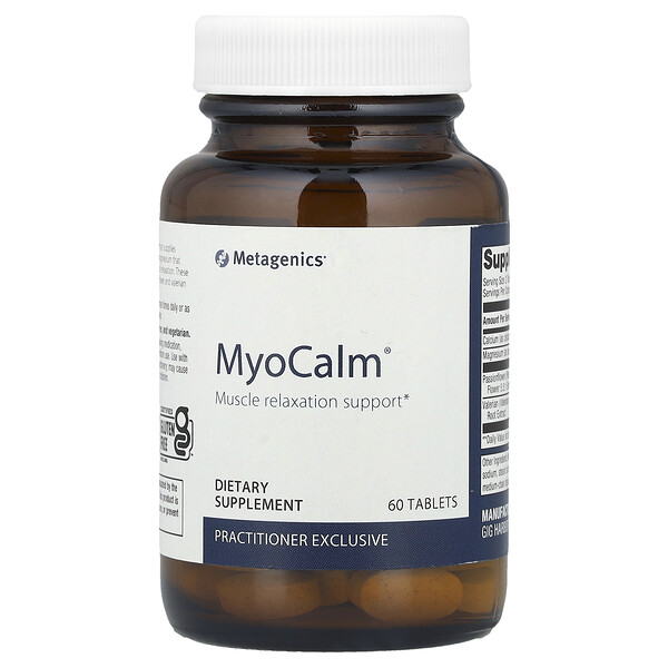 MyoCalm® для поддержки расслабления мышц 60 таблеток с кальцием и магнием Metagenics