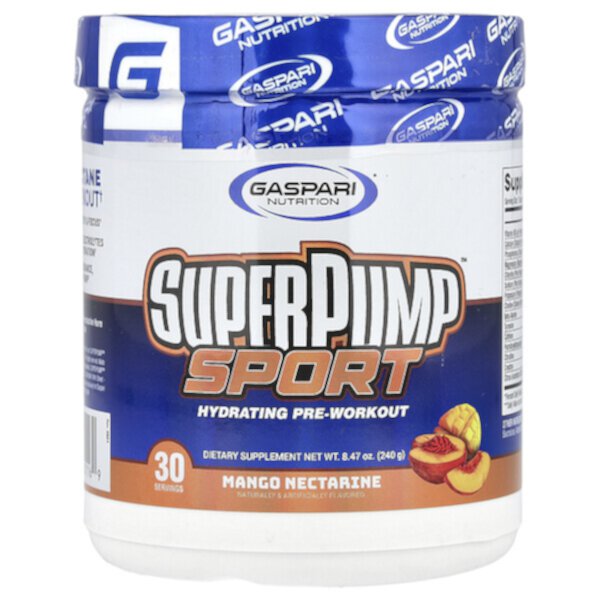 SuperPump™ Sport - Гидратация перед тренировкой, Нектарин с манго, 240 г Gaspari Nutrition