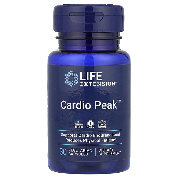 Cardio Peak™, 400 мг, 30 вегетарианских капсул для поддержки сердечно-сосудистой выносливости Life Extension