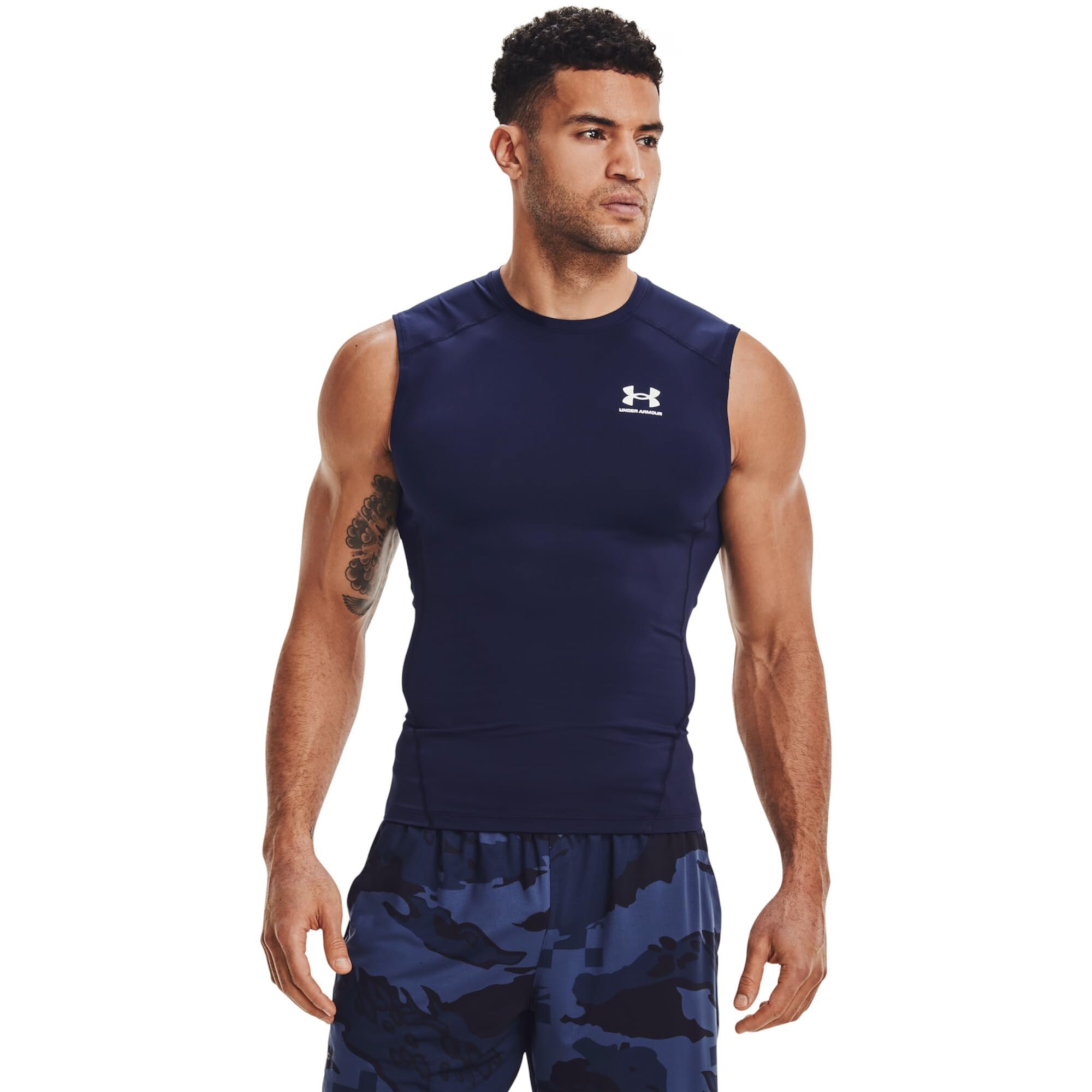 Майка без рукавов Under Armour Big & Tall Heatgear Armour Comp, влагоотводящая и быстросохнущая, 100% полиэстер Under Armour