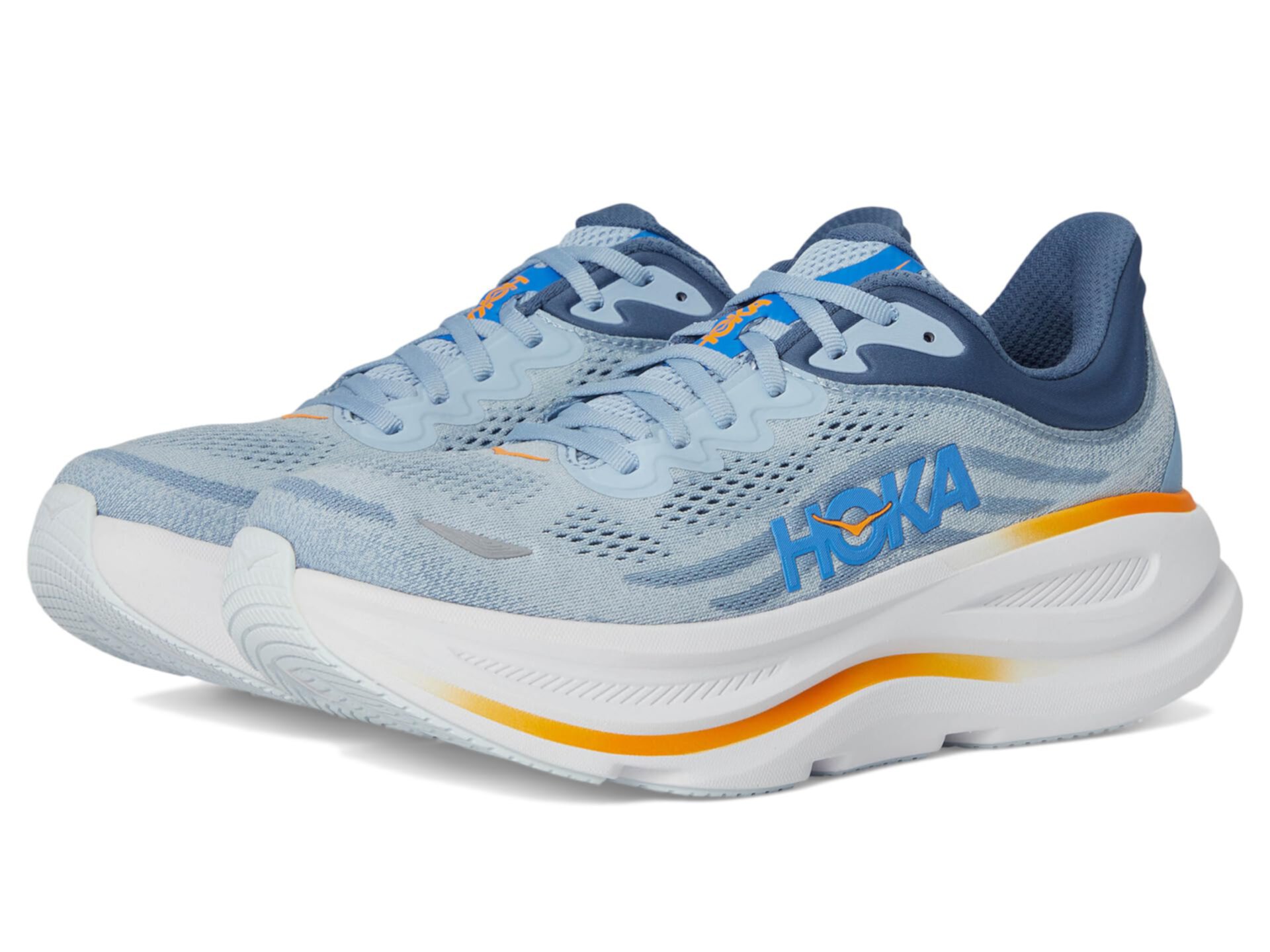 Кроссовки Hoka Bondi 9 с ударопоглощающей подошвой, текстильной подкладкой и резиновой outsole Hoka